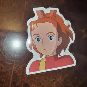 Anime Character Sticker - Red Hair Girl Studio Ghibli